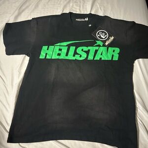 Hellstar Black and Green Men's T-Shirt